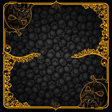 Hallowcreepy 2 Player Cloth Playmat Black