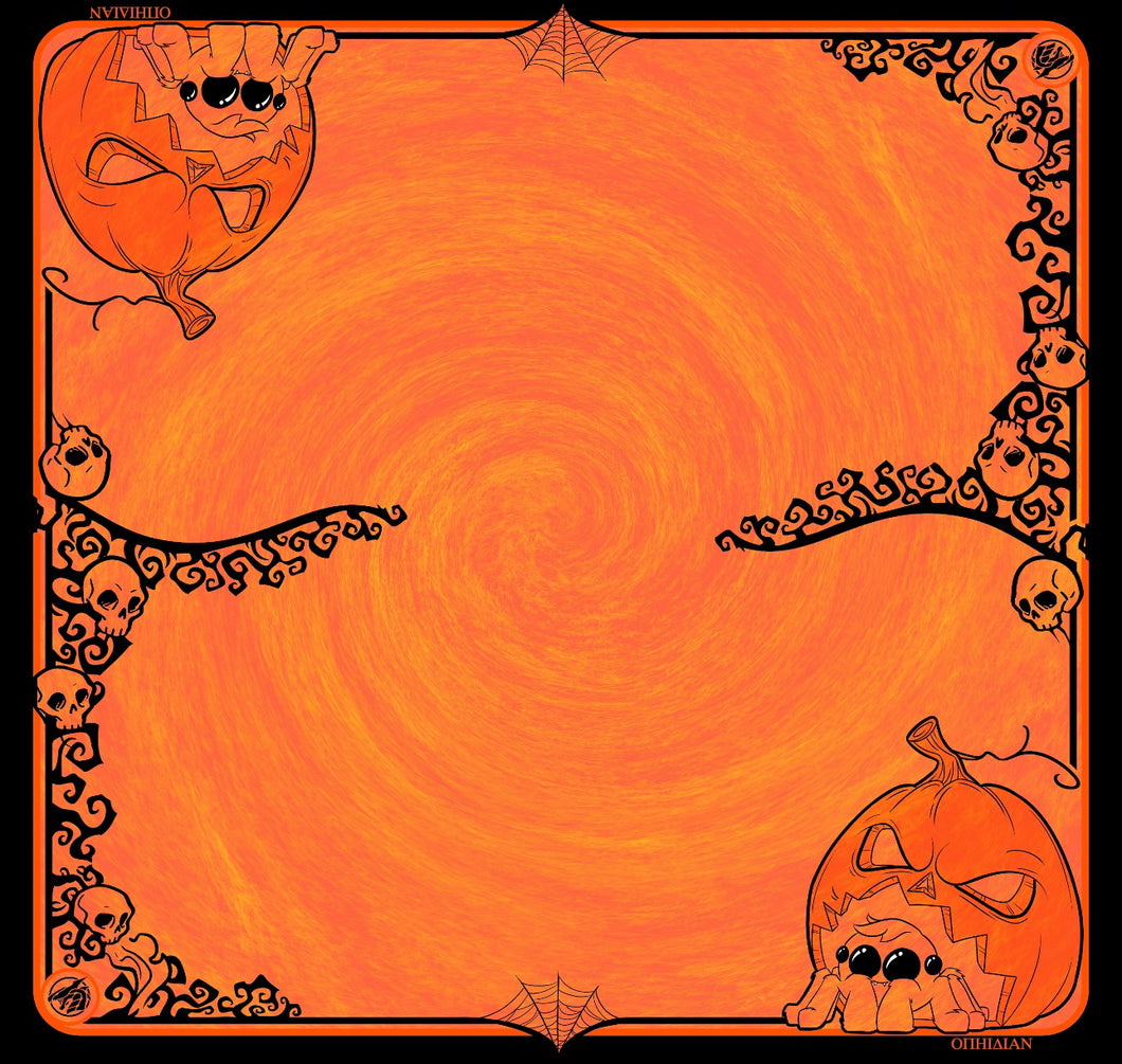 Hallowcreepy 2 Player Cloth Playmat Orange