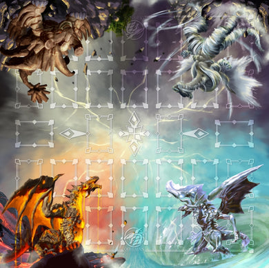 Elements 2 Player Cloth Playmat With Zones